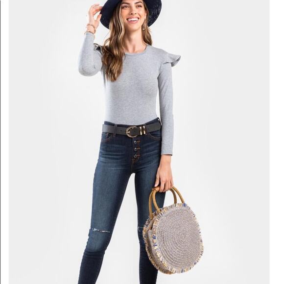 Lily White GRETA RUFFLE SHOULDER BODYSUIT - Picture 4 of 12